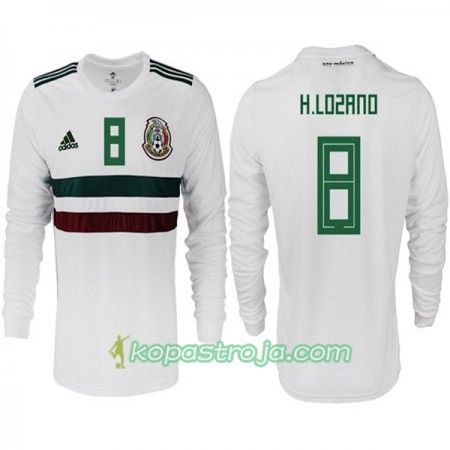 Billiga Fotbollströjor Mexiko H. LOZANO 8 VM 2018 Borta tröja Långärmad